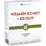 Vitamn K2 MK7 + D3 OLIV tob. 60+15