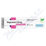 Magnesium 250mg tbl. eff. 20 s vitam. C Generica